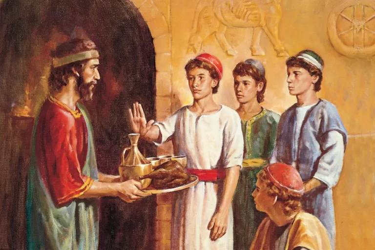 Daniel Refusing the King’s Meat and Wine, by Del Parson